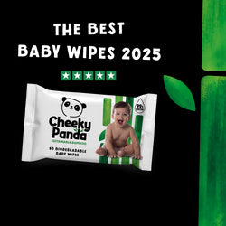 Cheeky Panda baby wipes packaging with Good Housekeeping endorsement on a white background