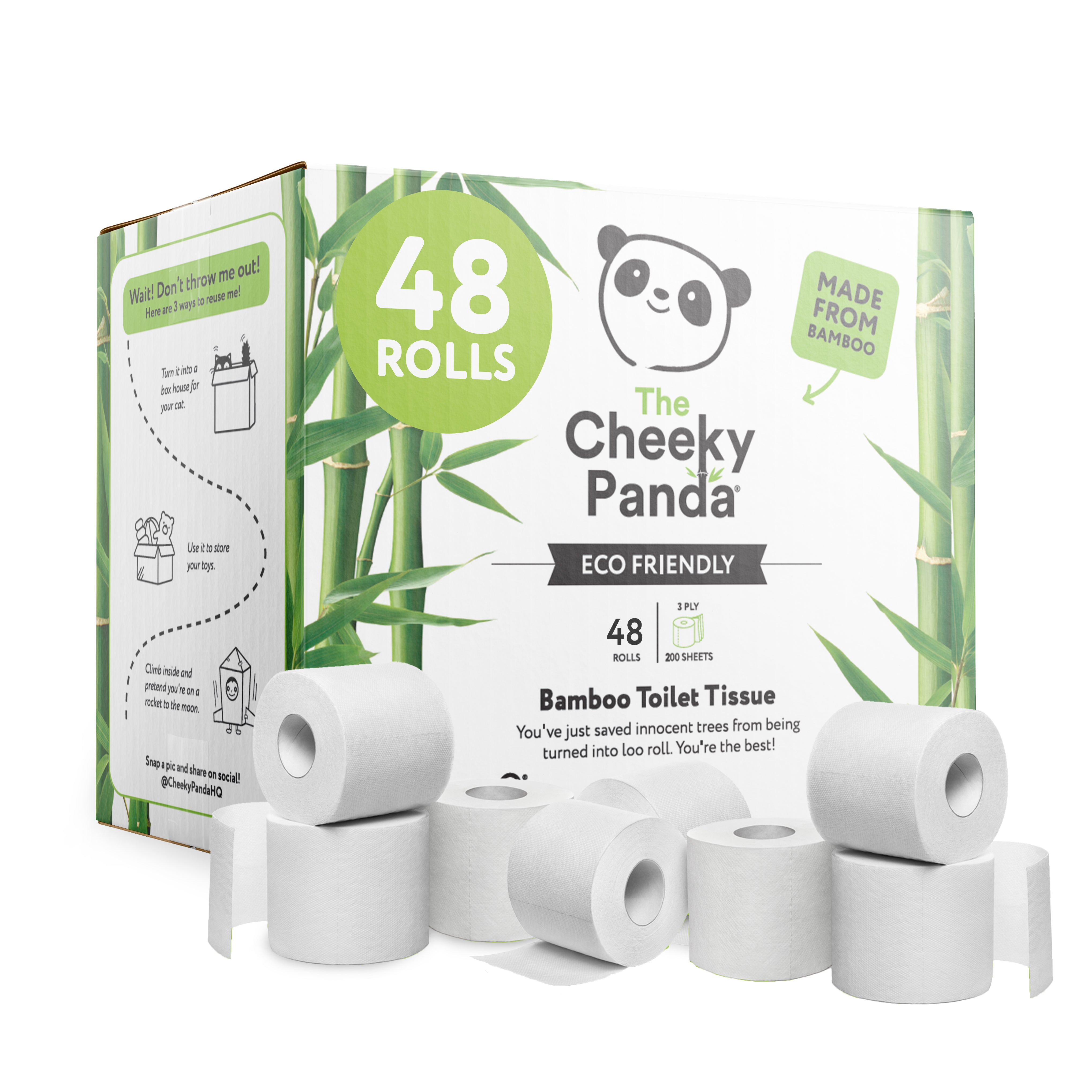48 Rolls Premium 100%bamboo Toilet Paper - Master Roll