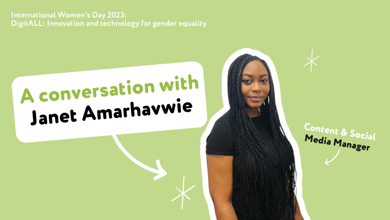 IWD: A Conversation with Janet Amarhavwie