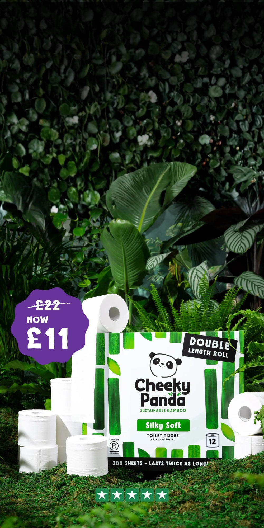 SAVE 50% when you try Cheeky Panda