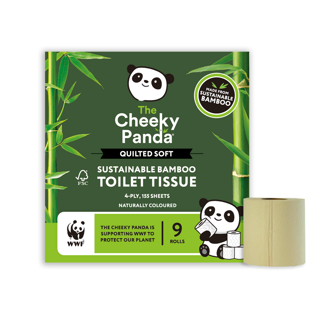 Bamboo Unbleached Quilted Toilet Paper, 45 Rolls (155 sheet) - The Cheeky Panda