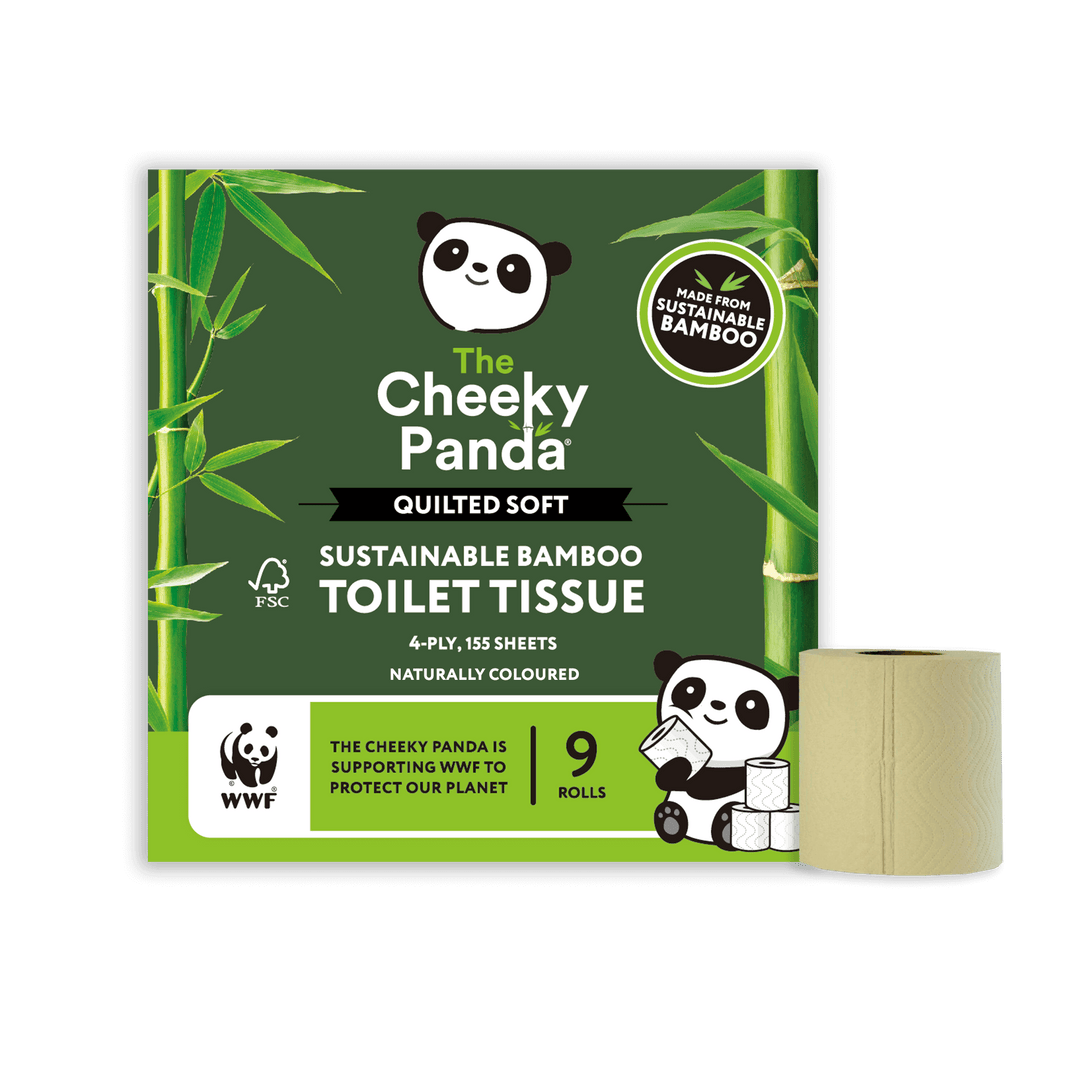 Bamboo Unbleached Quilted Toilet Paper, 45 Rolls (155 sheet) - The Cheeky Panda