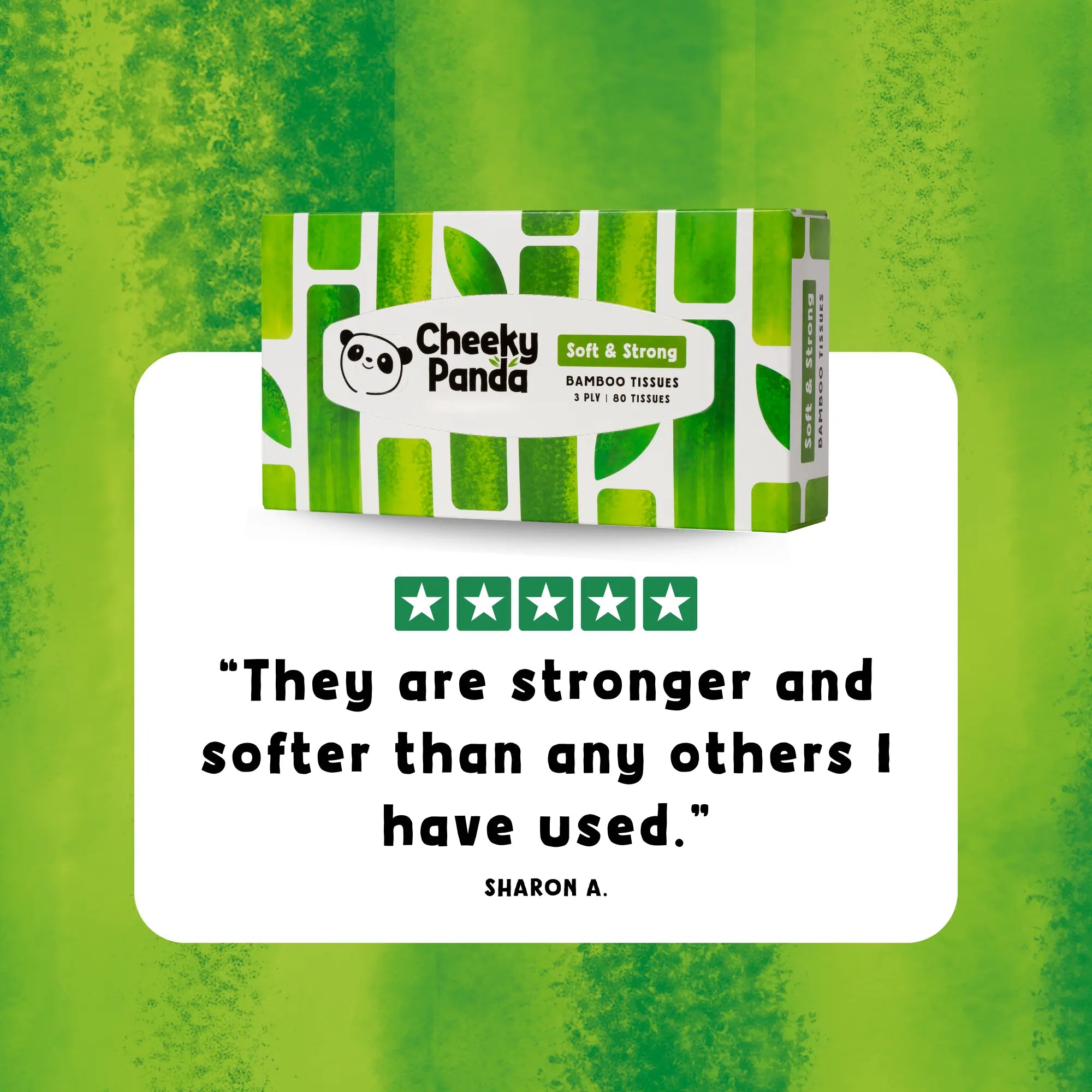 Cheeky Panda tissues with a five-star review: 'stronger and softer'.