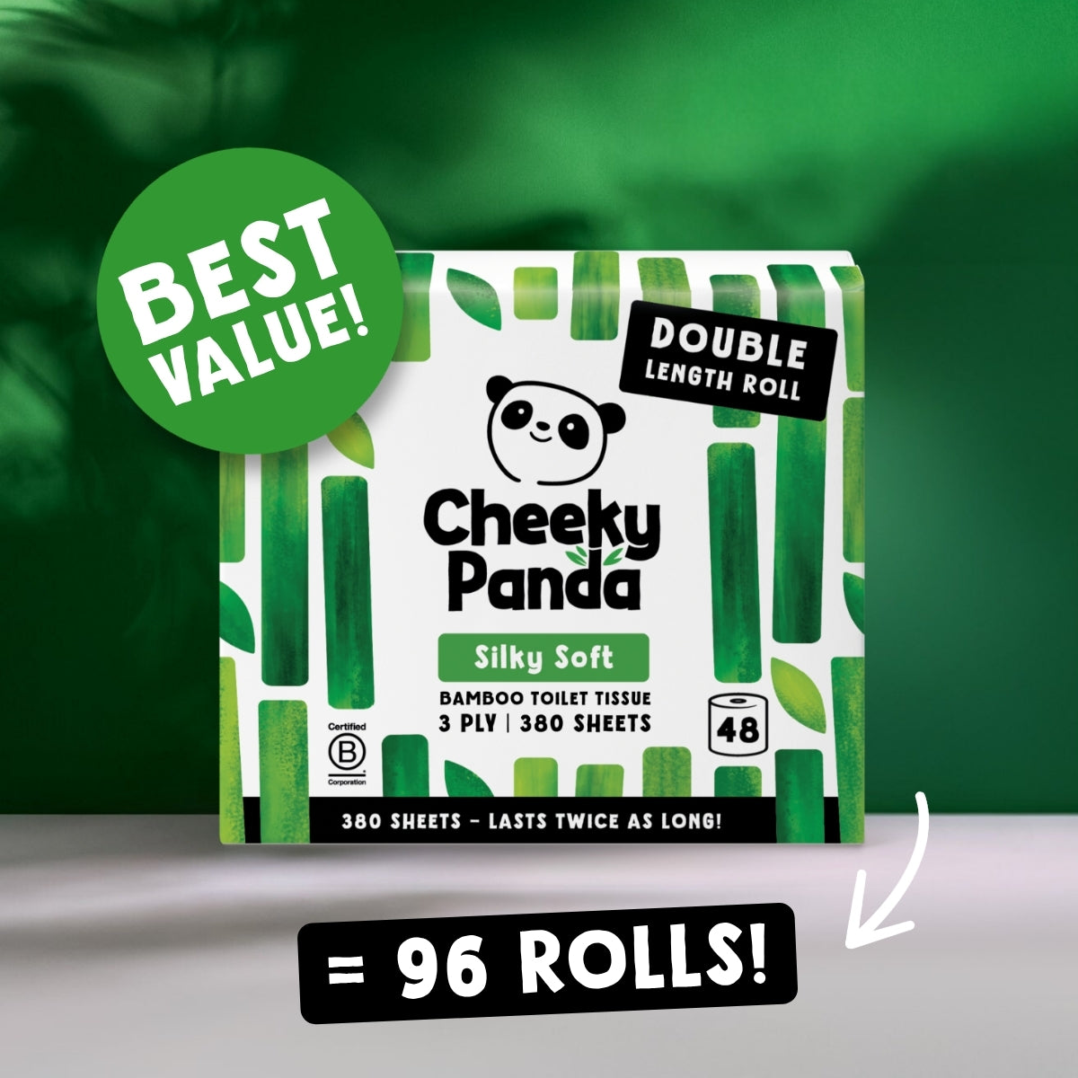 Double-Length Bamboo Toilet Paper