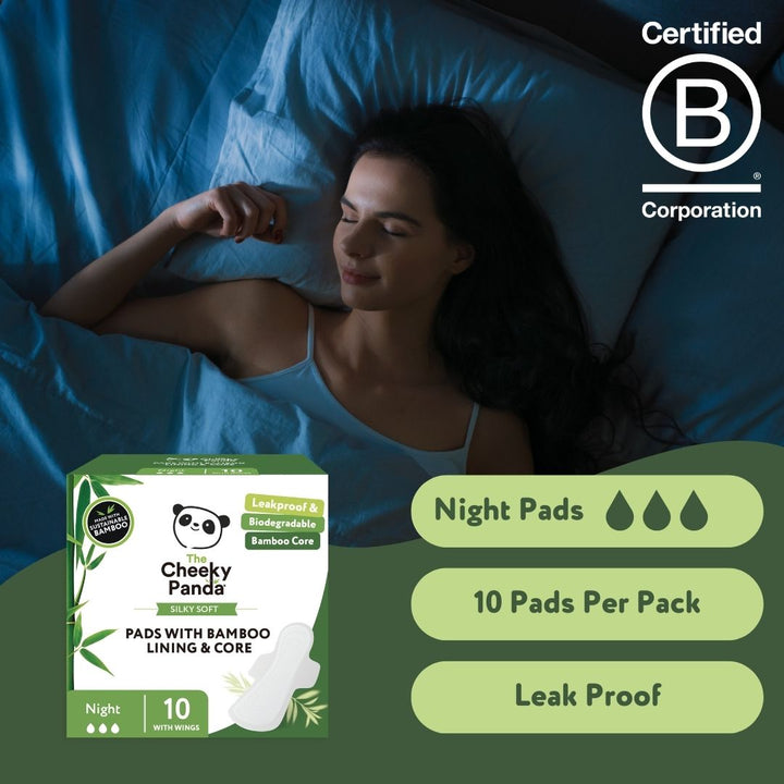 Period Pads with Biodegradable Bamboo Lining & Core (Patent Pending)