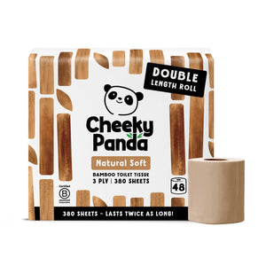 Double-Length Natural Colour Bamboo Toilet Paper