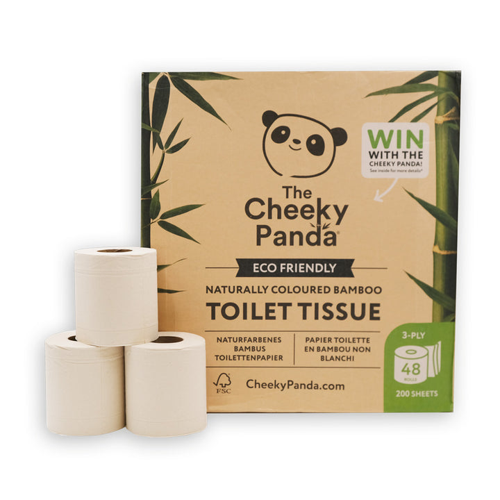 Unbleached Bamboo Toilet Paper (Natural Colour) - The Cheeky Panda