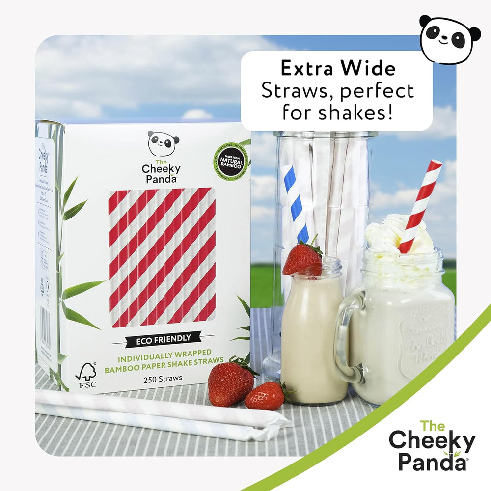 Bamboo Paper Shake Straws Bulk Box - The Cheeky Panda