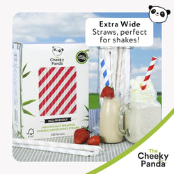 Bamboo Paper Shake Straws Bulk Box - The Cheeky Panda
