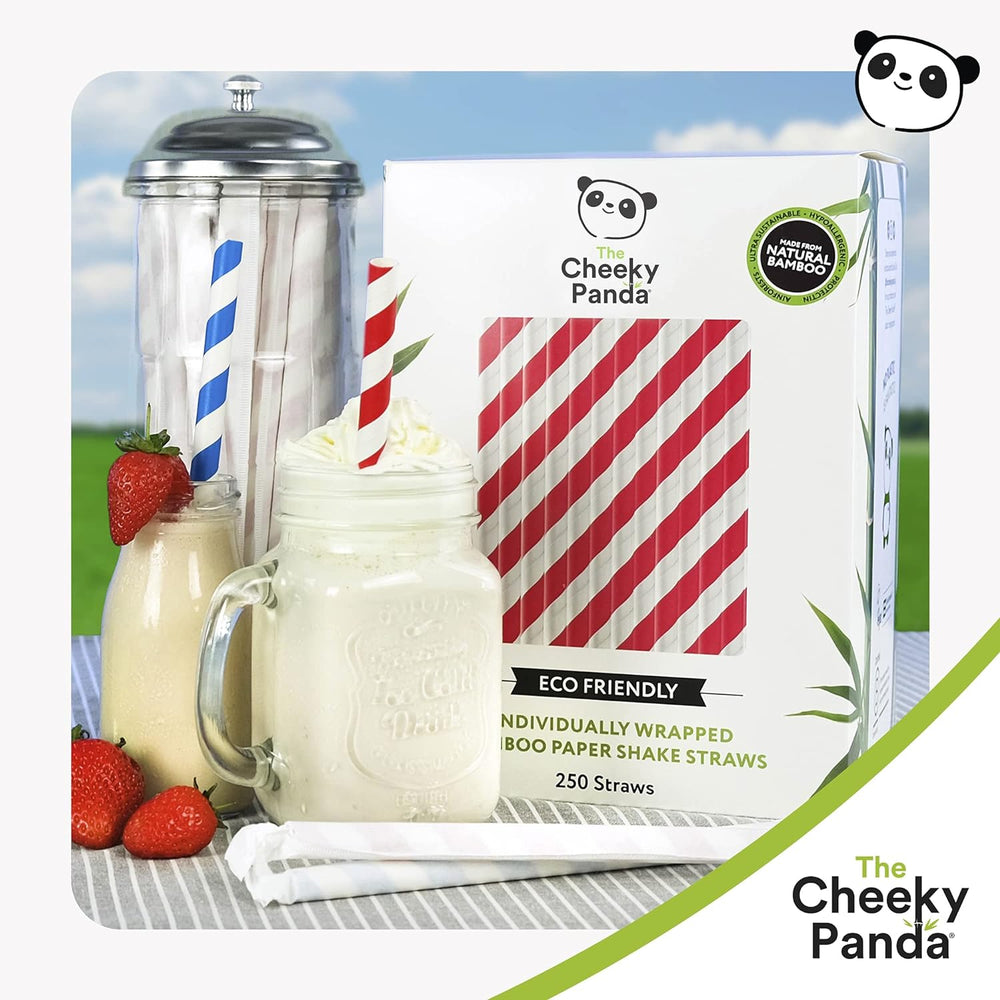 Bamboo Paper Shake Straws Bulk Box - The Cheeky Panda