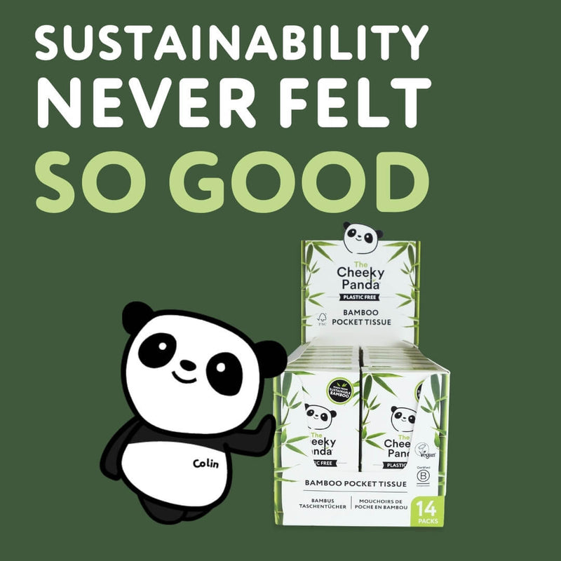 Bamboo Plastic Free Pocket Tissue 4 x 14 packs - The Cheeky Panda