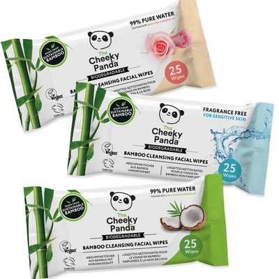 Biodegradable Facial Wipes | 6 Packs - Cheeky Panda