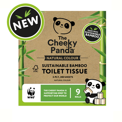 Unbleached Bamboo Toilet Paper (Natural Colour) - The Cheeky Panda