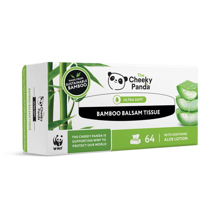 Flat Bamboo Balsam Tissues | 12 Boxes - The Cheeky Panda