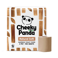 Standard Length Unbleached Bamboo Toilet Paper (45 rolls)