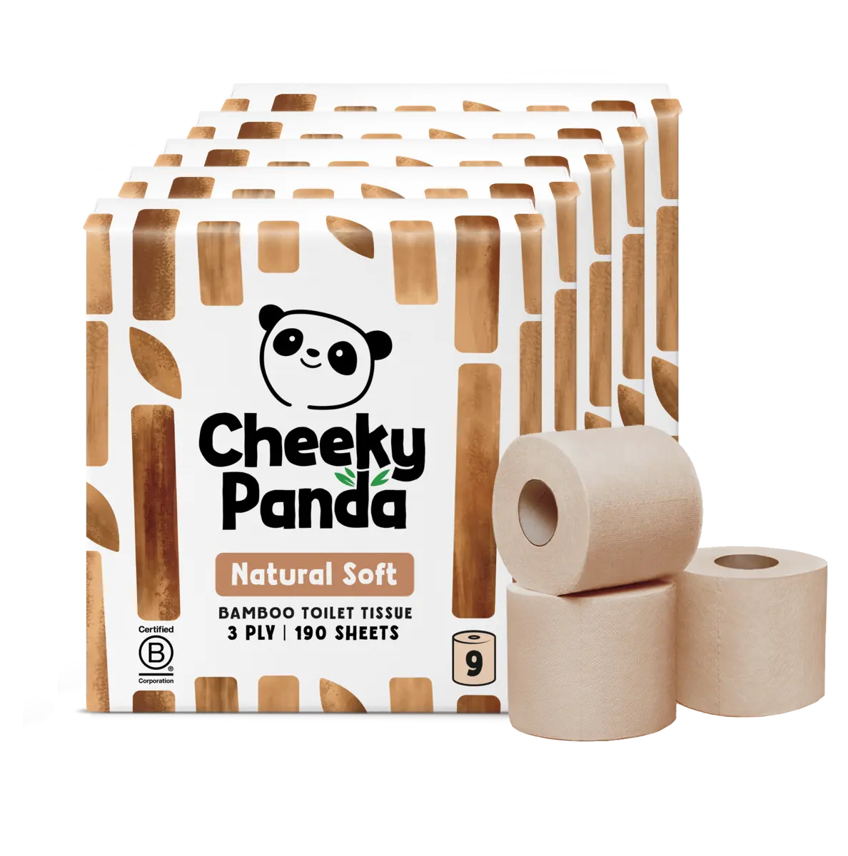 Natural Colour Bamboo Toilet Paper (45 rolls)