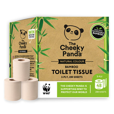 Natural Colour Bamboo Toilet Paper (48 Unwrapped)