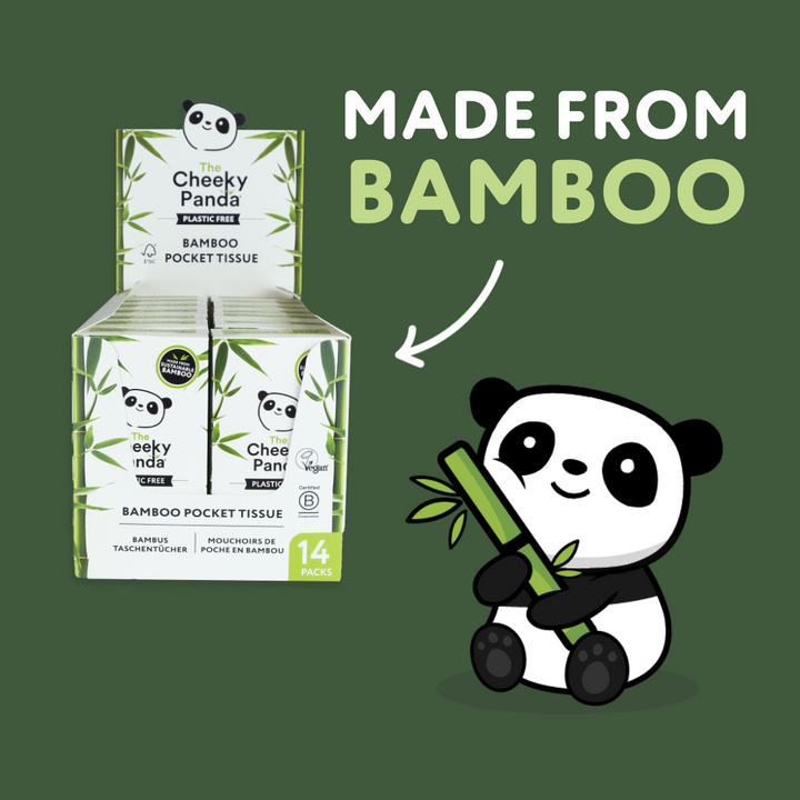 Plastic free bamboo pocket tissues - The Cheeky Panda