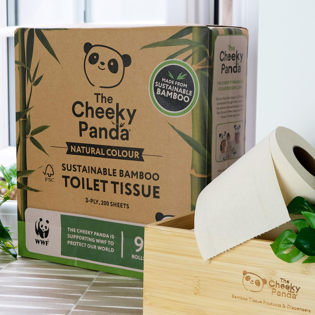 Unbleached Bamboo Toilet Paper (Natural Colour) - The Cheeky Panda