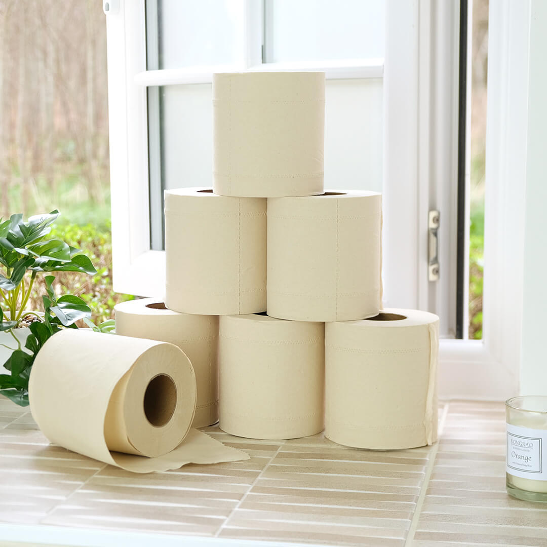 Unbleached Bamboo Toilet Paper (Natural Colour) - The Cheeky Panda