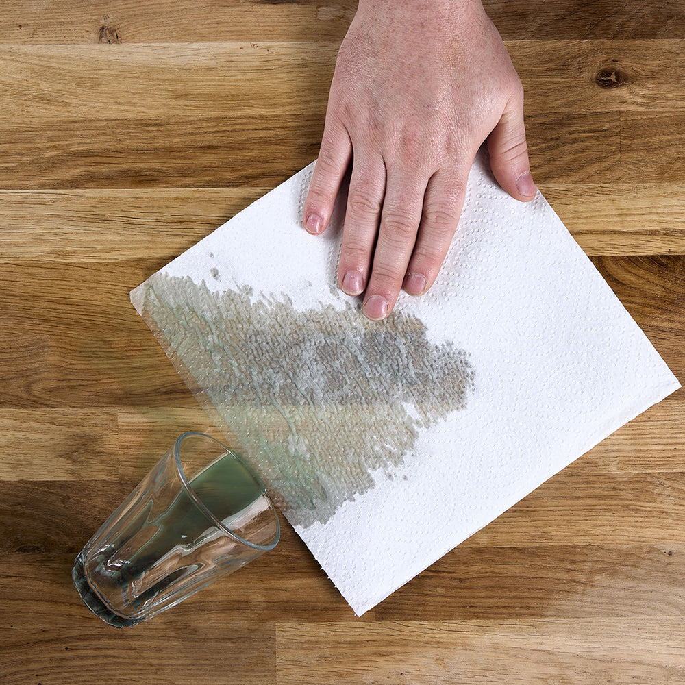 Paper towel in use