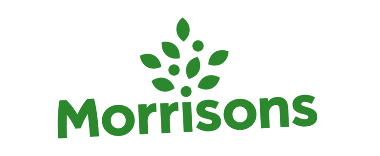  Morrisons logo with green text and leaf design on a white background 