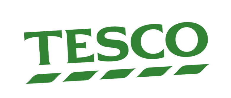  Tesco logo in green on a white background 
