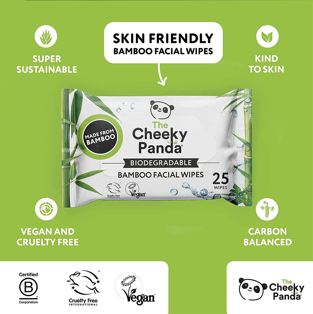 Biodegradable Facial Wipes | 6 Packs - Cheeky Panda