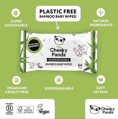 Biodegradable Baby Wipes Bulk Box | 12 Packs - Cheeky Panda