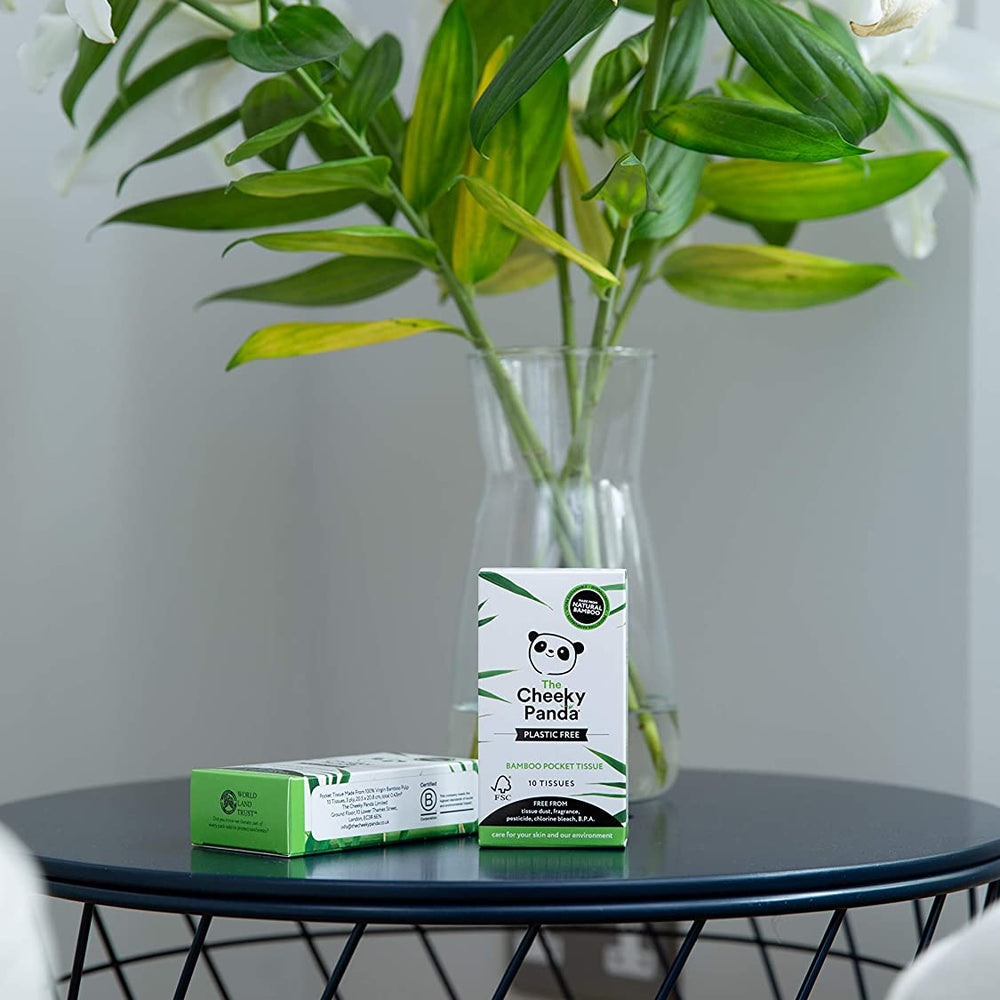 Bamboo Pocket Tissues Box  | 96 Packs - Cheeky Panda