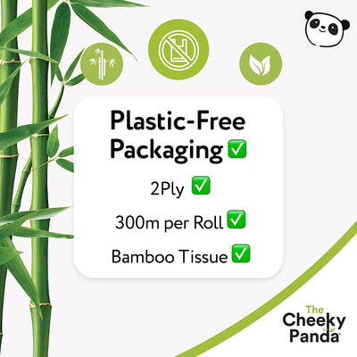 Eco Friendly Bamboo 300m Maxi Jumbo Roll - Cheeky Panda