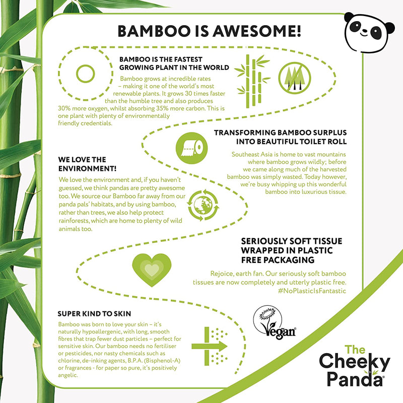 The Cheeky Panda Plastic Free Bamboo Toilet Roll 4 Pack