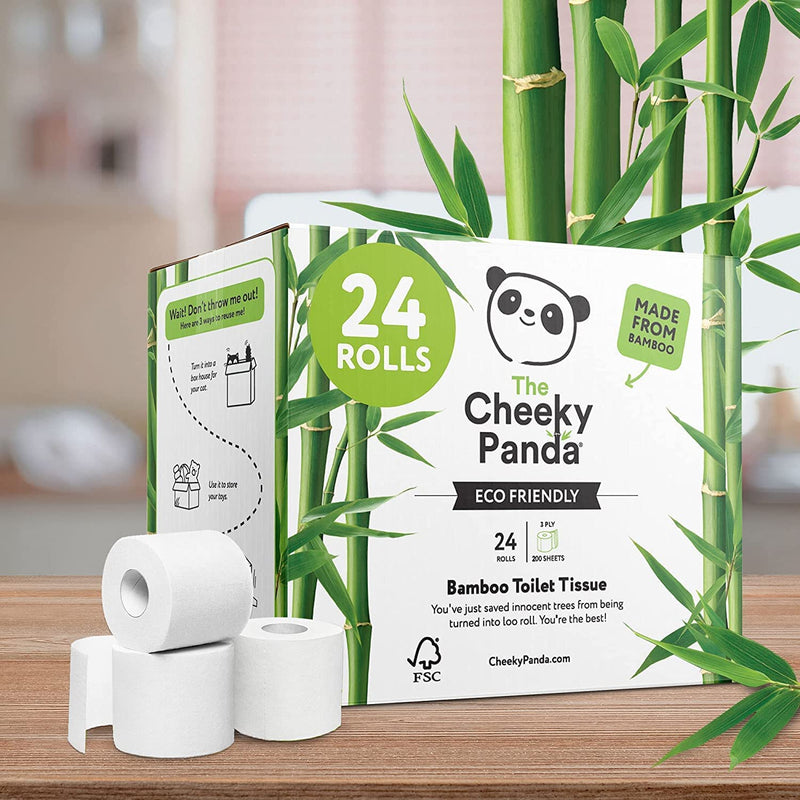 The Cheeky Panda Bamboo Toilet Paper – 24 Toilet Rolls