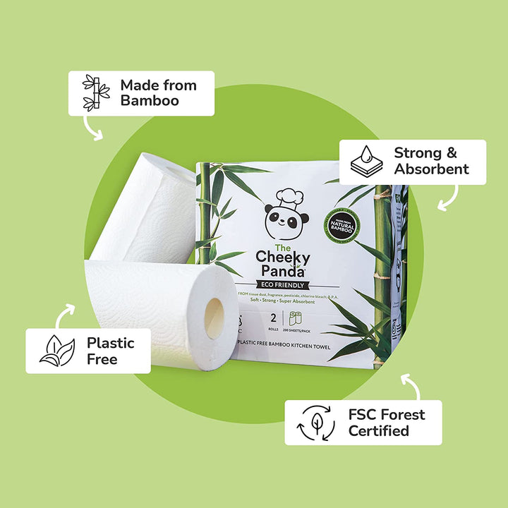 Bamboo Kitchen Roll Bulk Box | 10 Rolls - Cheeky Panda