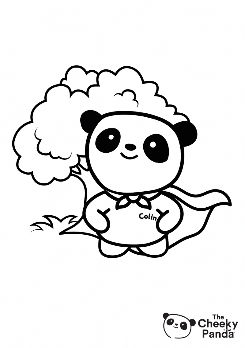 Printable Colin Colouring Pages - The Cheeky Panda | Sustainable Bamboo Toilet Paper & More! 