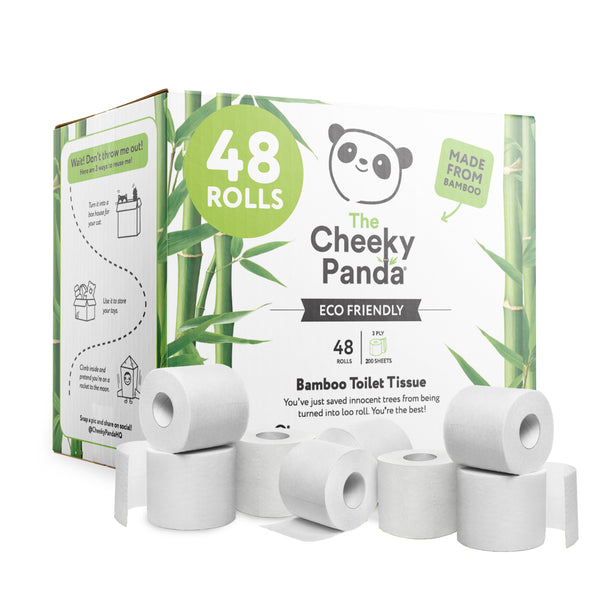 Bamboo Unwrapped Toilet Rolls 48 I The Cheeky Panda UK - Cheeky Panda
