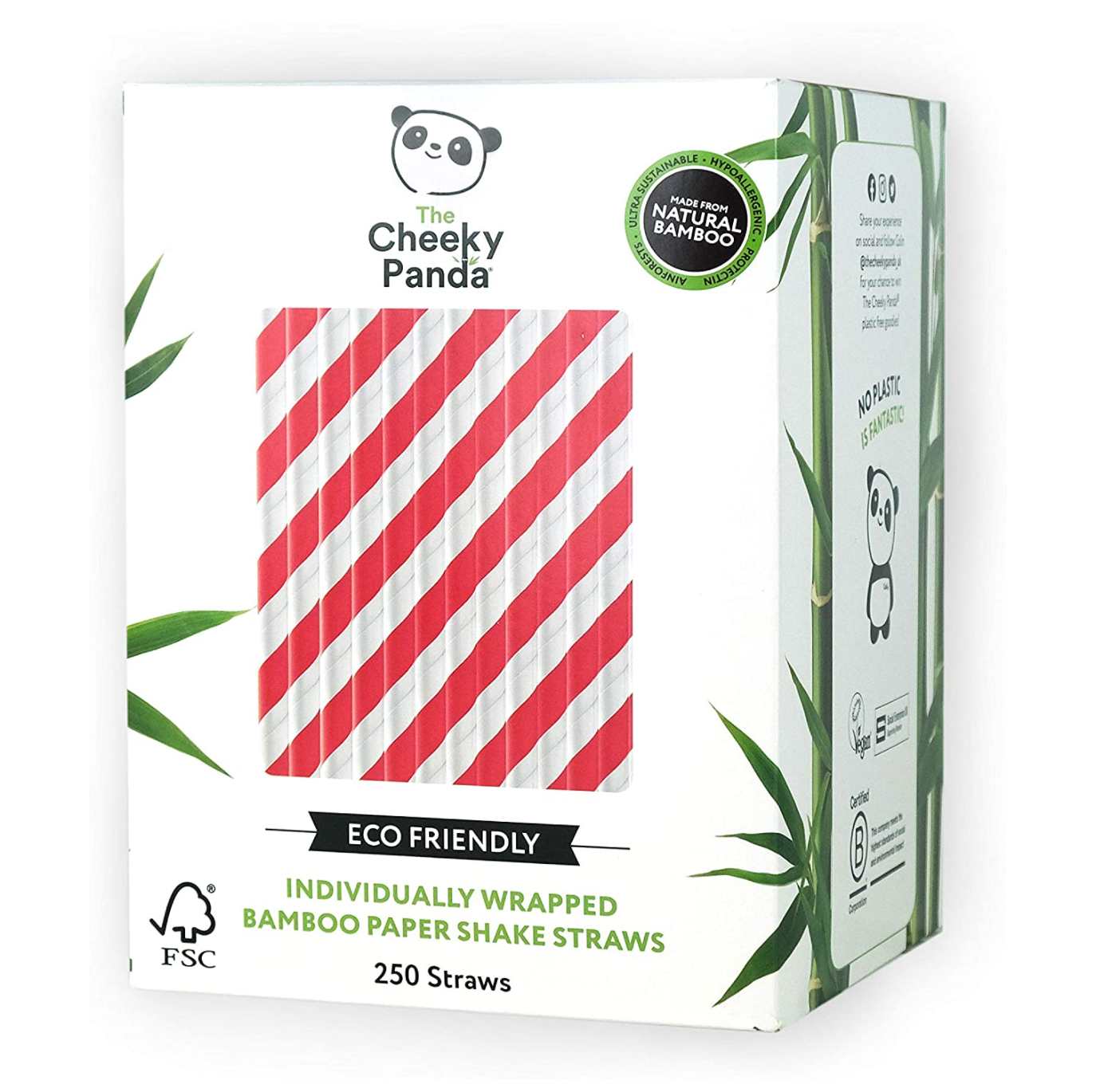 Bamboo Paper Shake Straws - Cheeky Panda UK
