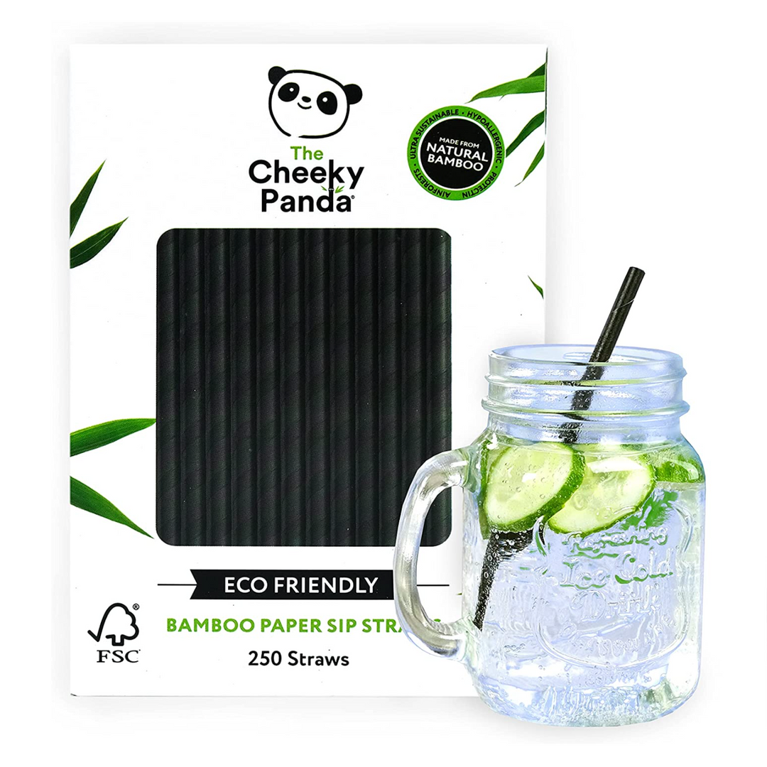 Bamboo Paper Sip Straws - Cheeky Panda UK