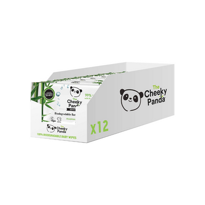 Biodegradable Baby Wipes Bulk Box | 12 Packs - Cheeky Panda
