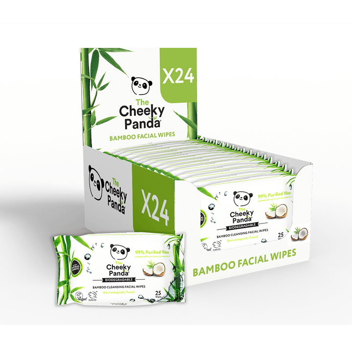 Biodegradable Facial Wipes | 24 Packs - The Cheeky Panda UK