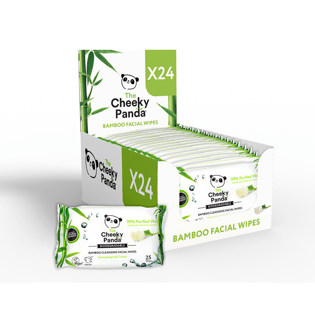 Biodegradable Facial Wipes | 24 Packs - The Cheeky Panda UK