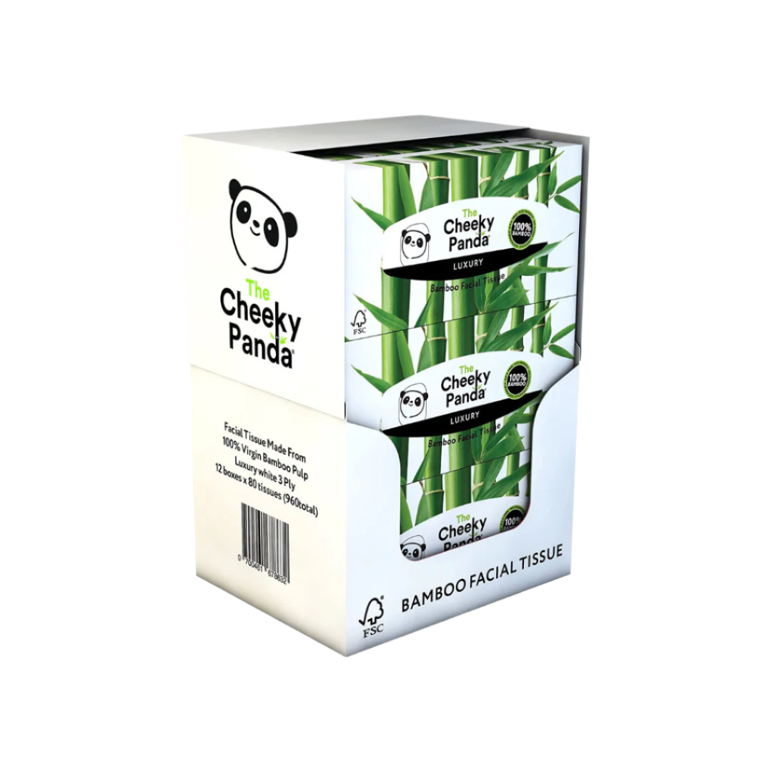 Flat Bamboo Boxes of Tissues | 12 Boxes - Cheeky Panda