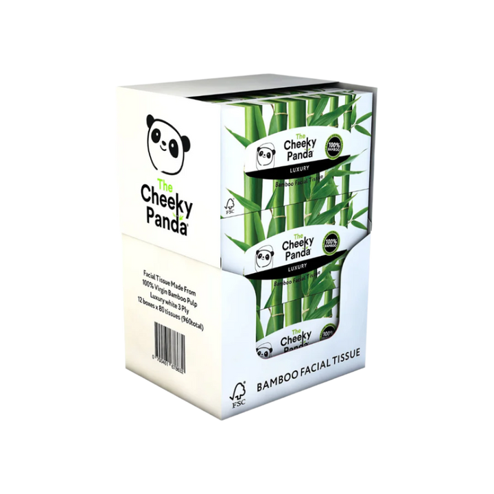 Flat Bamboo Boxes of Tissues | 12 Boxes - Cheeky Panda