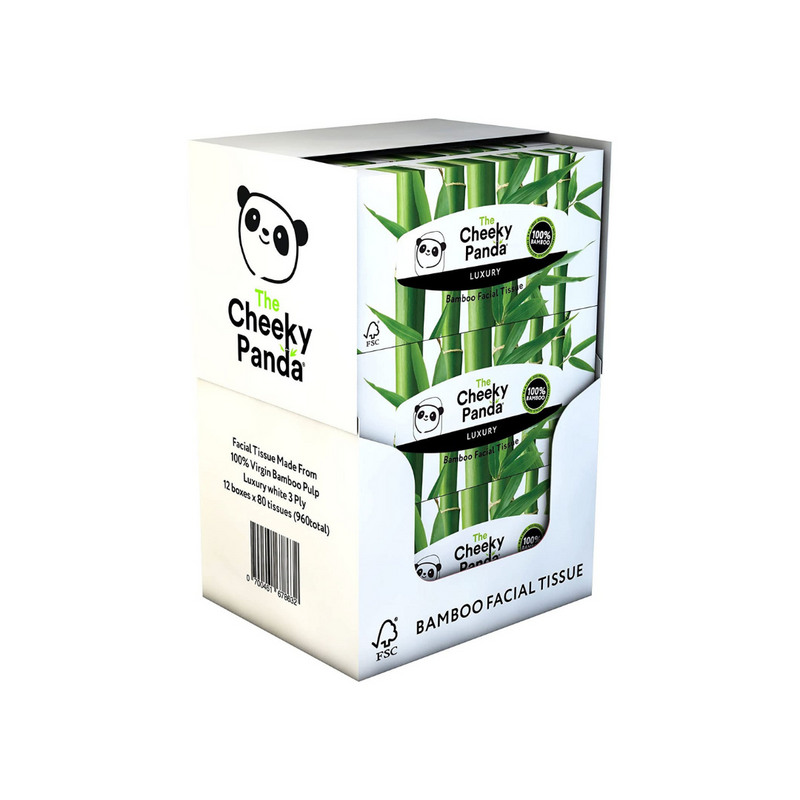 Flat Bamboo Boxes of Tissues | 12 Boxes - Cheeky Panda