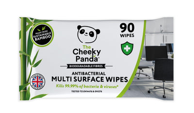 Anti Bacterial Biodegradable Multi-Surface Wipes Bulk Box | 6 Packs - The Cheeky Panda | Sustainable Bamboo Toilet Paper & More! 
