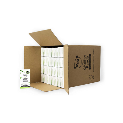 Bamboo Pocket Tissues Box  | 96 Packs - Cheeky Panda