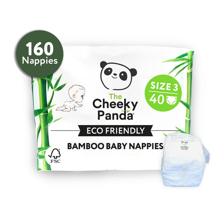 NEW! Eco Friendly Bamboo Nappies | 4 packs - The Cheeky Panda | Sustainable Bamboo Toilet Paper & More! 